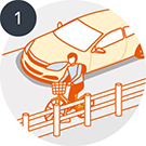 車道が原則、左側を通行　歩道は例外、歩行者を優先