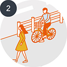 交差点では信号と一時停止を守って、安全確認